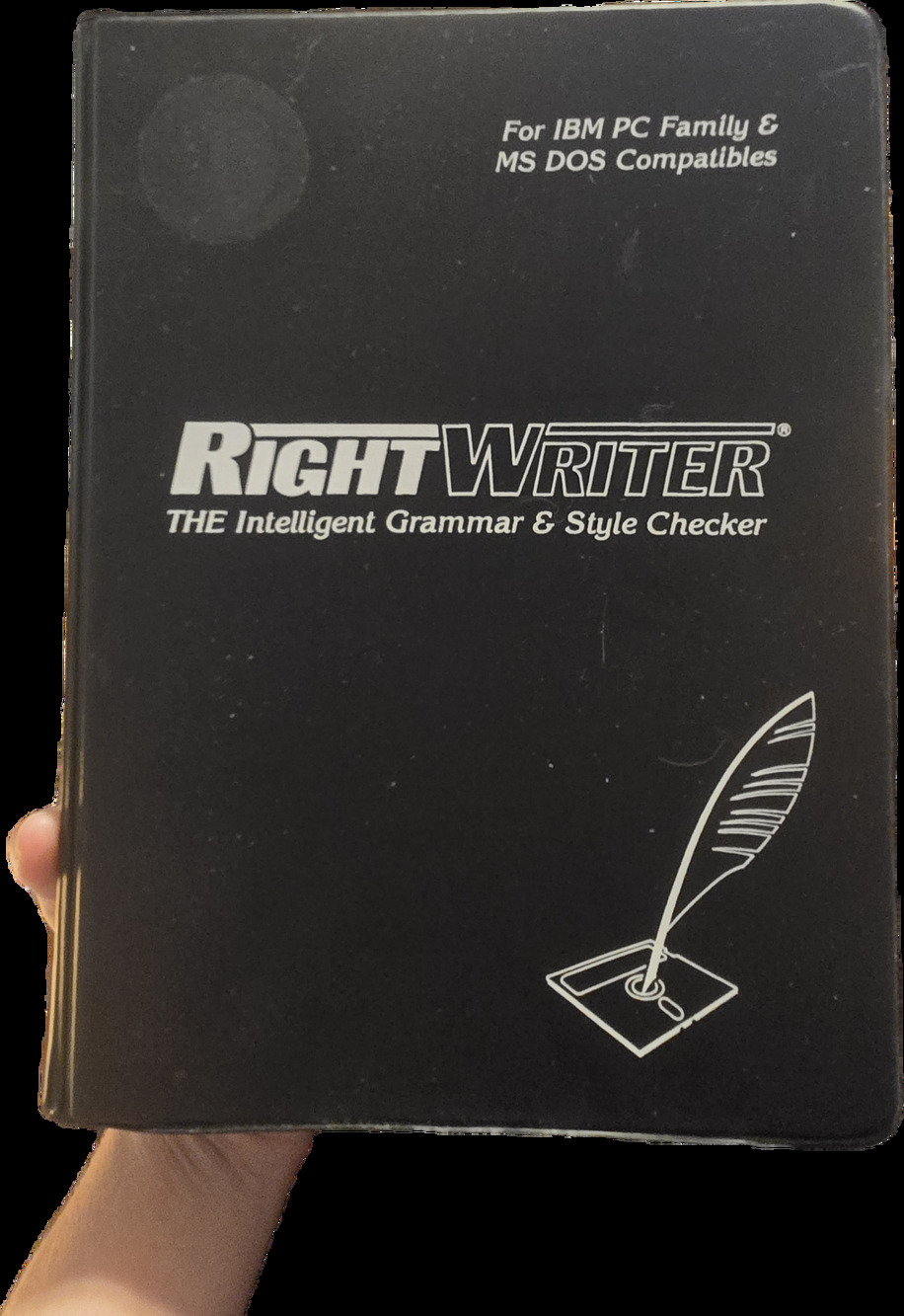 Vintage RightWriter 2.1 Grammar Style Checker IBM PC DOS 1987 w/ Manual